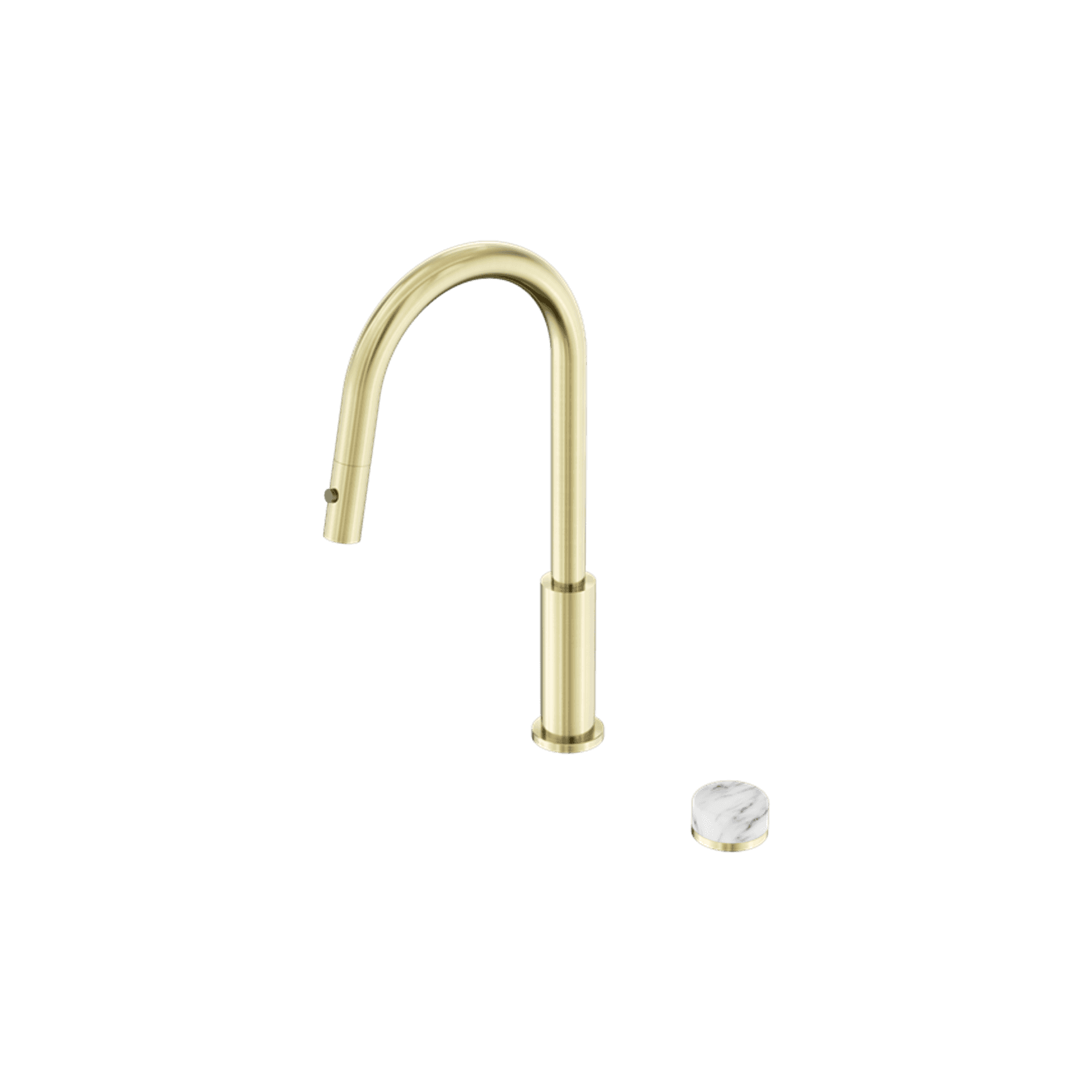 Serenity pull out kitchen Set Arabescato Corchia Handle Brushed Gold