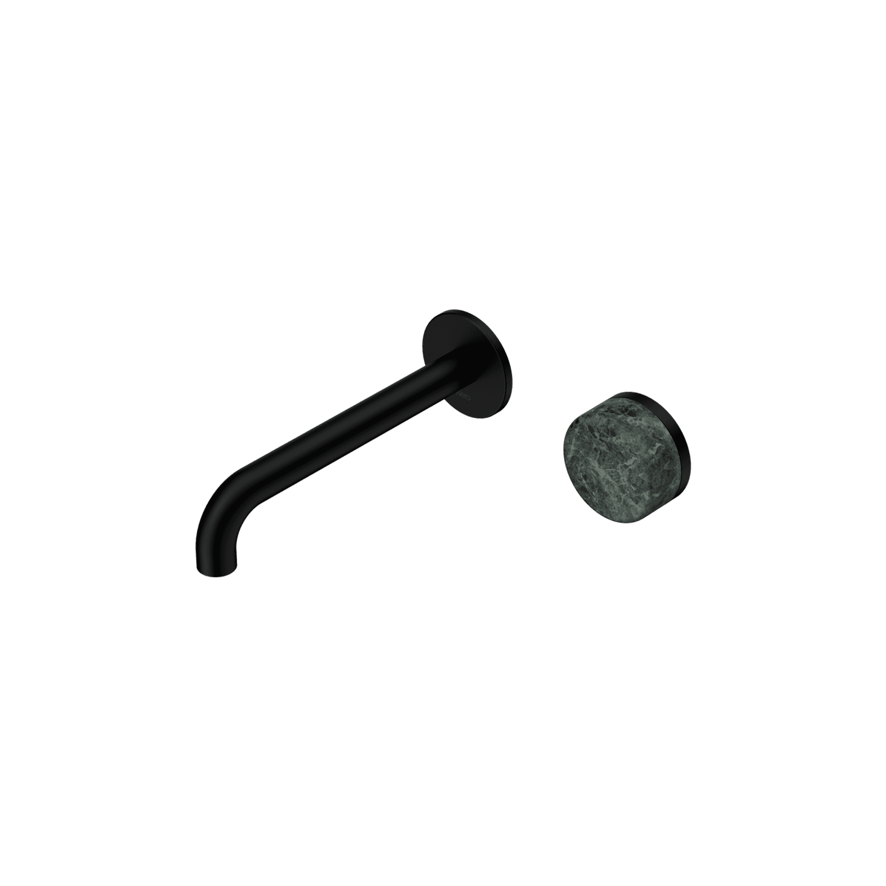 Serenity Wall Basin Mixer 160mm Spout Verde Alpi Handle Matte Black
