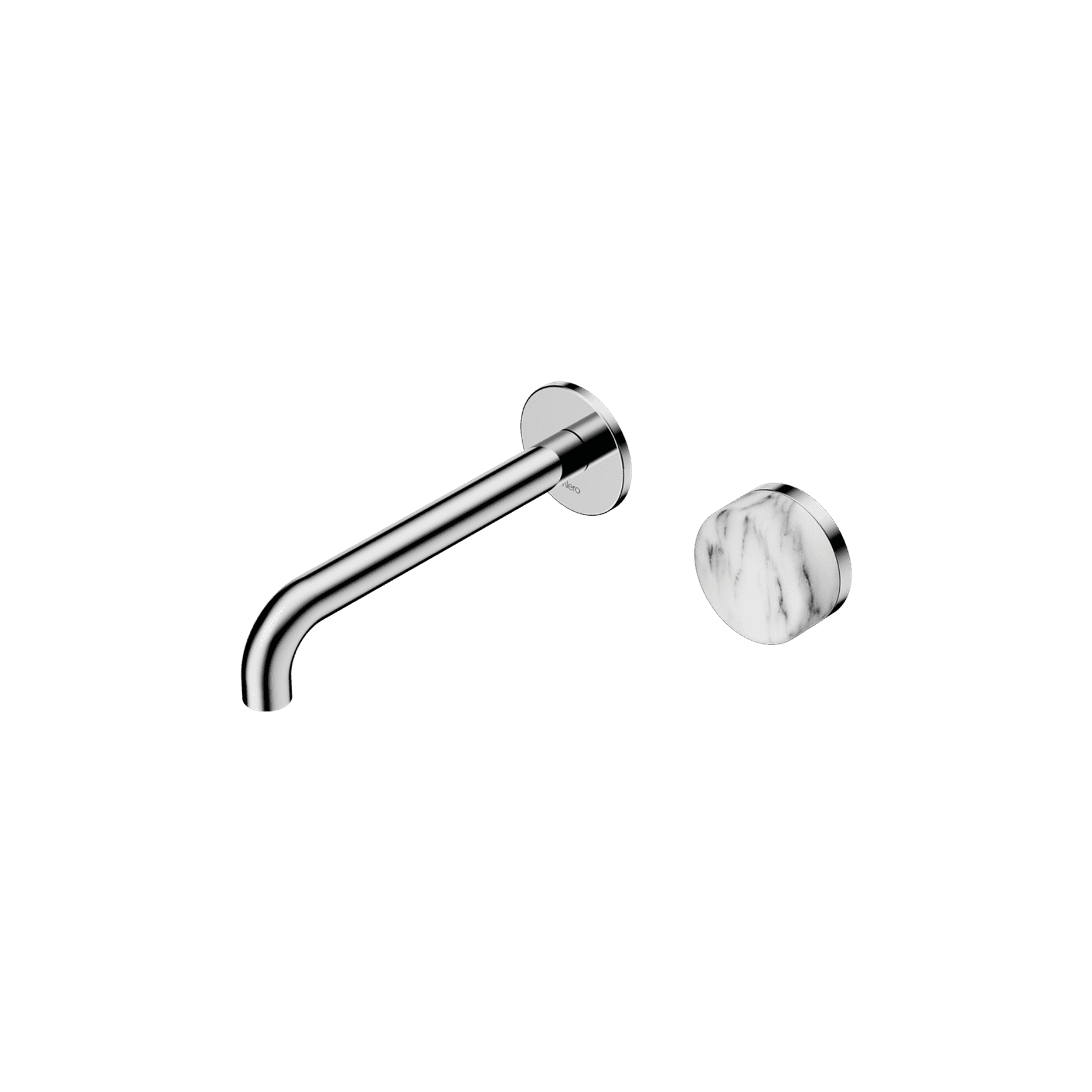 Serenity Wall Basin Mixer 160mm Spout Arabescato Corchia Handle Chrome