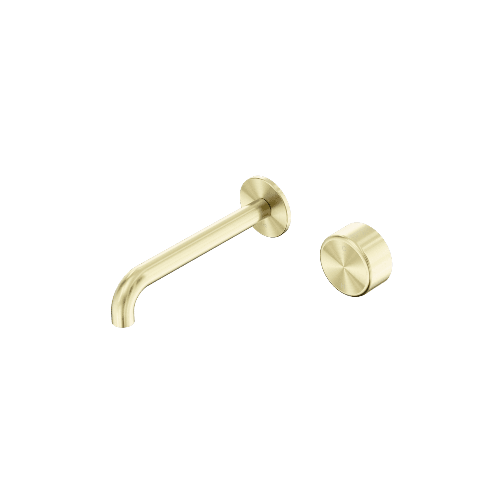 Serenity Wall Basin Mixer 160mm Spout Metal Handle Brushed Gold