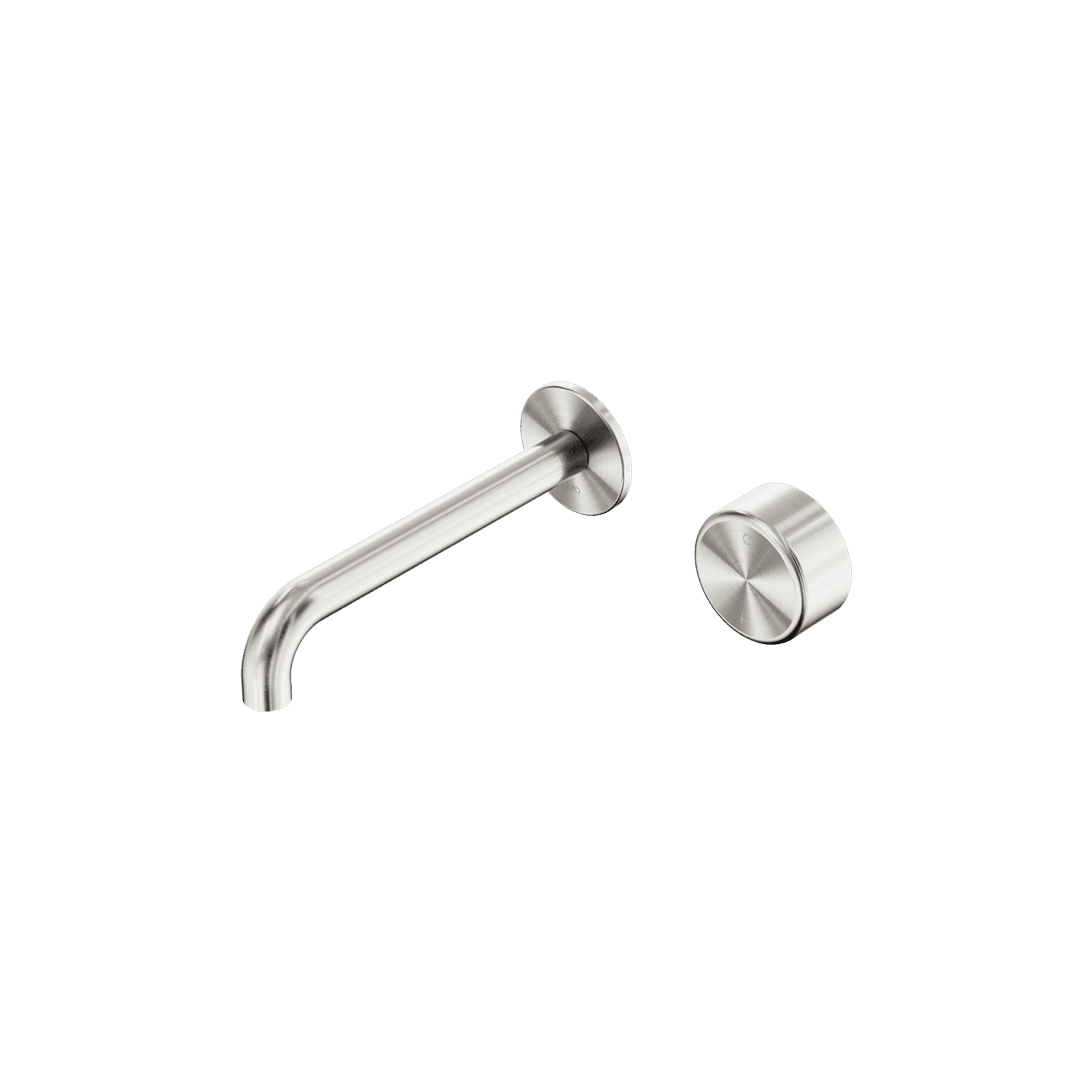 Serenity Wall Basin Mixer 220mm Spout Metal Handle Brushed Nickel