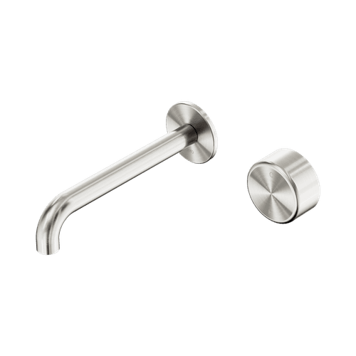 Serenity Wall Basin Mixer 160mm Spout Metal Handle Brushed Nickel