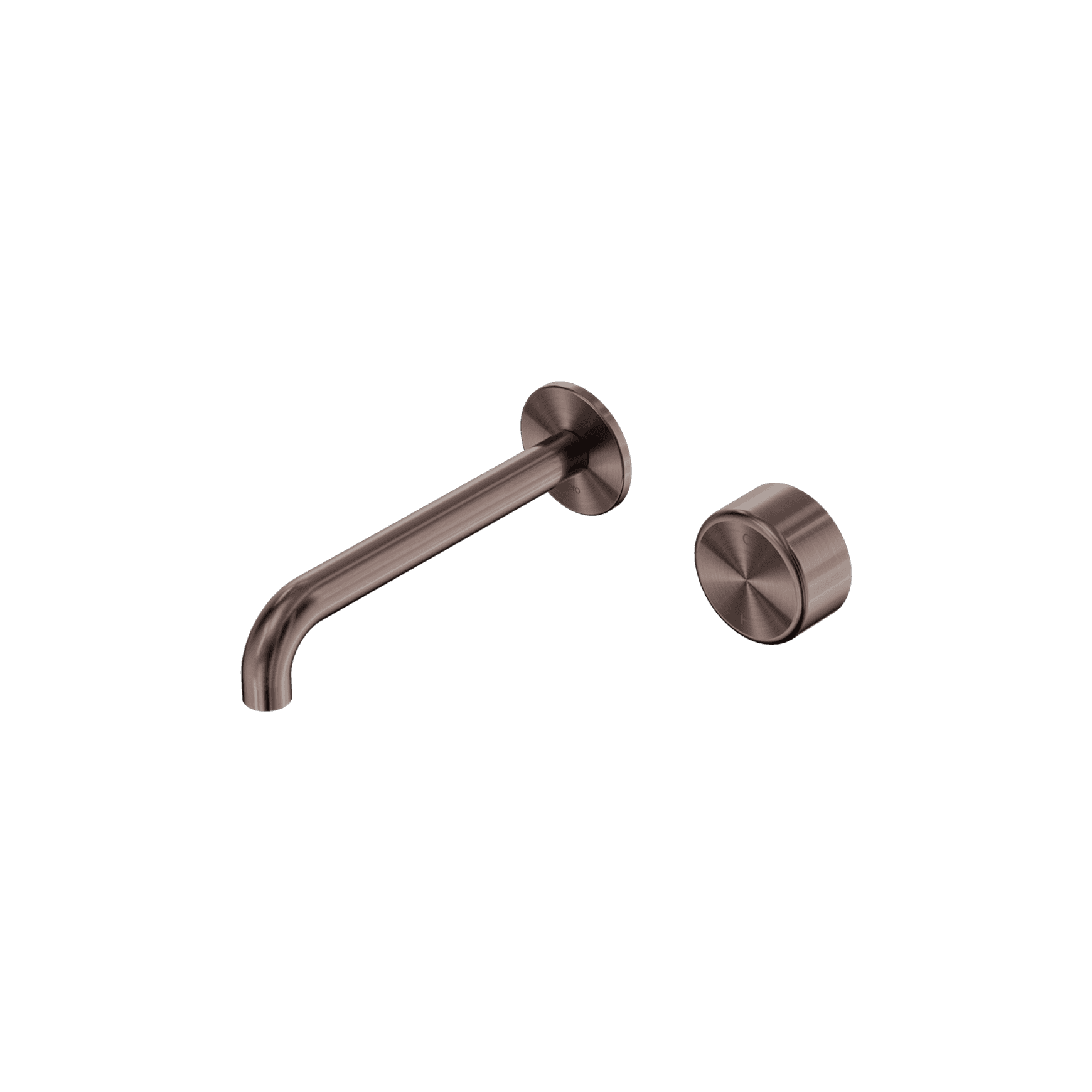 Serenity Wall Basin Mixer 160mm Spout Metal Handle Brushed Bronze