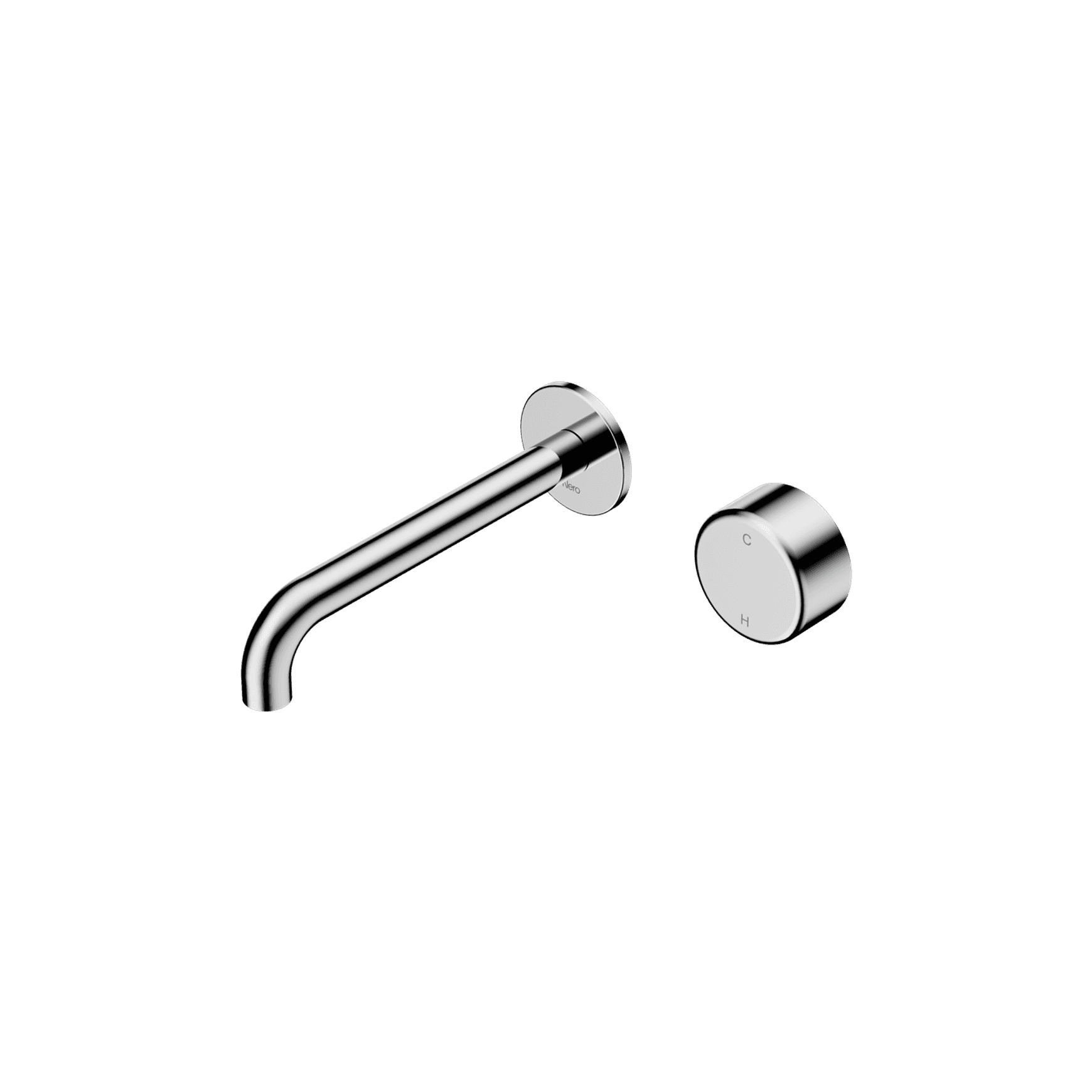 Serenity Wall Basin Mixer 185mm Spout Metal Handle Chrome