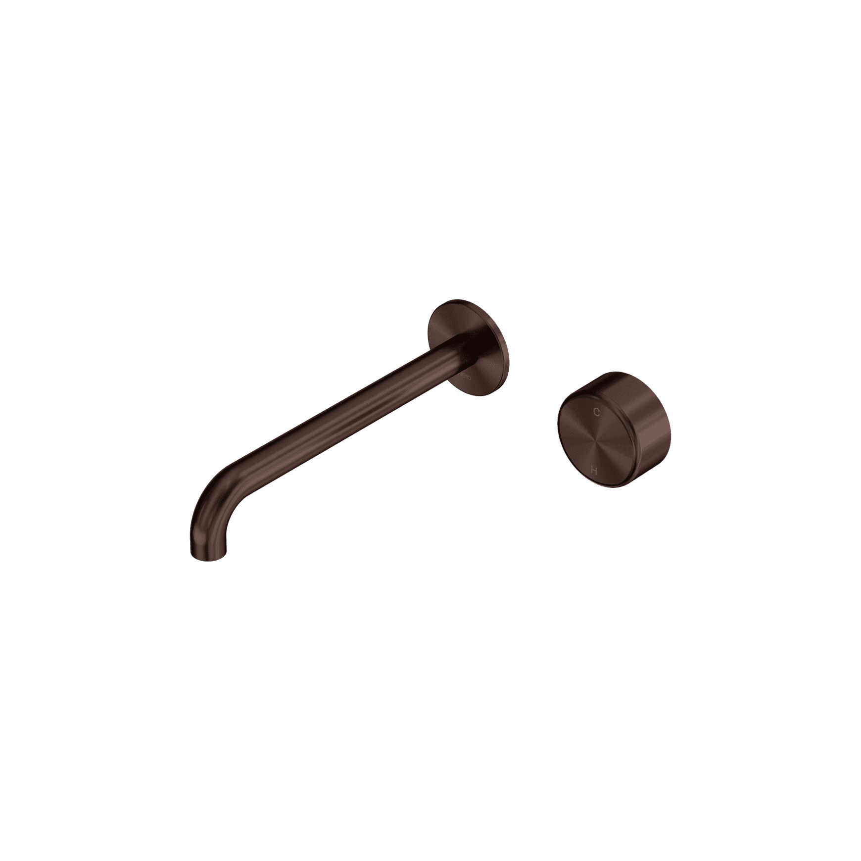 Serenity Progressive Wall Basin Mixer 220mm Spout With Metal Handle Rome Bronze