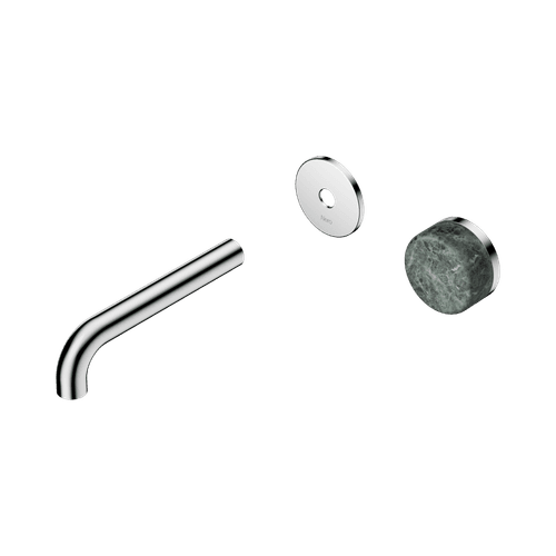 Serenity Wall Basin Mixer 160mm Spout Verde Alpi Handle Chrome