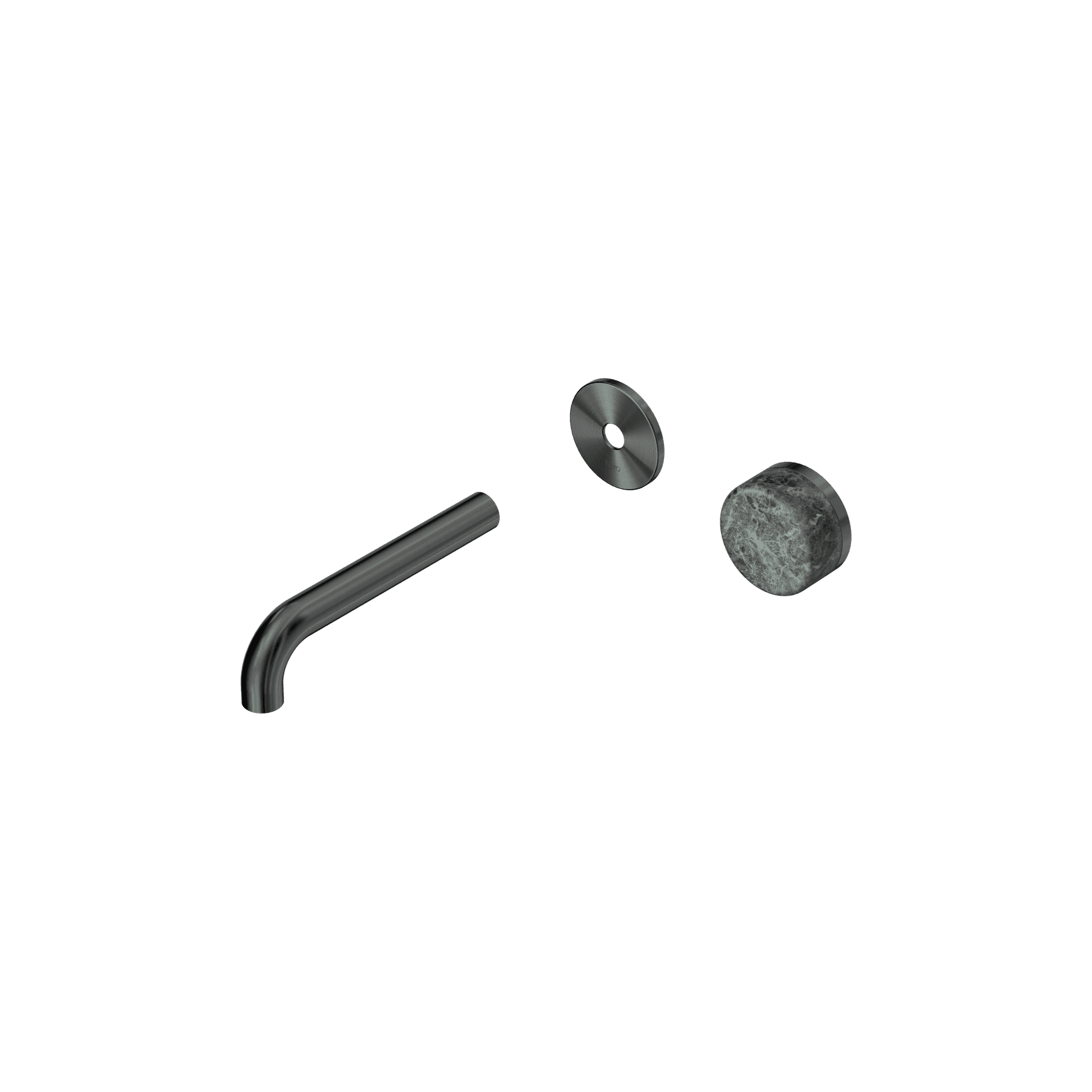 Serenity Wall Basin Mixer 160mm Spout Verde Alpi Handle Gun Metal