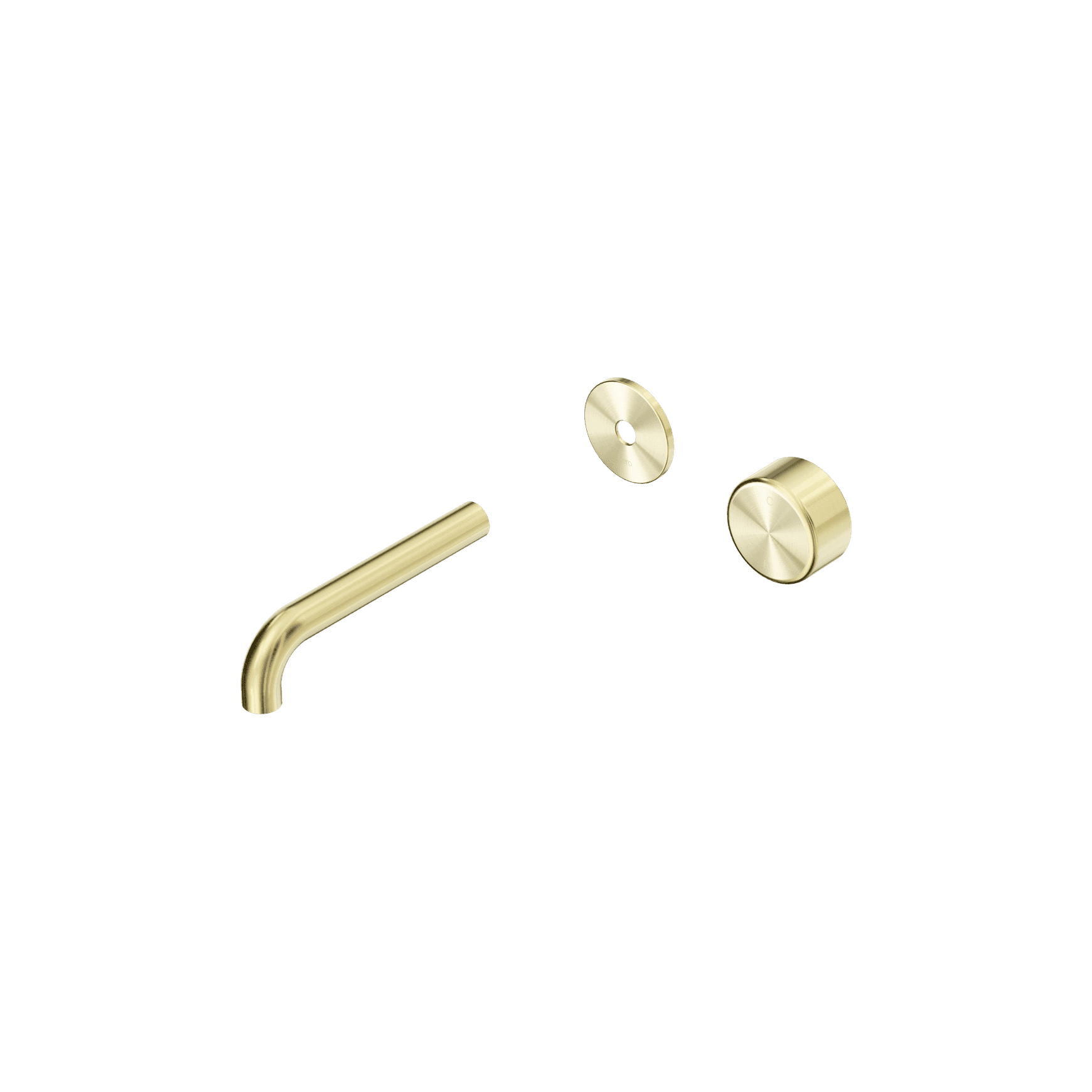 Serenity Wall Basin Mixer 160mm Spout Metal Handle Brushed Gold