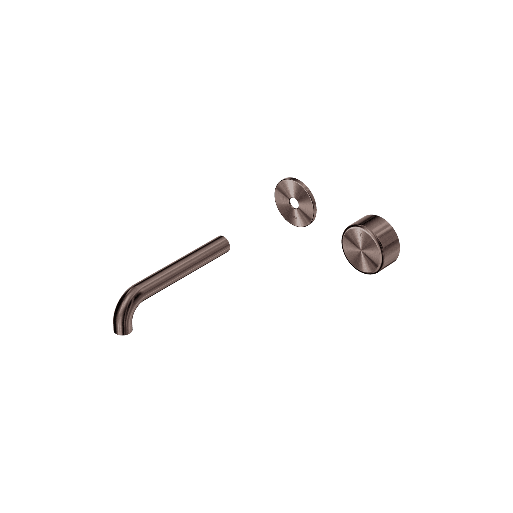 Serenity Wall Basin Mixer 160mm Spout Metal Handle Brushed Bronze