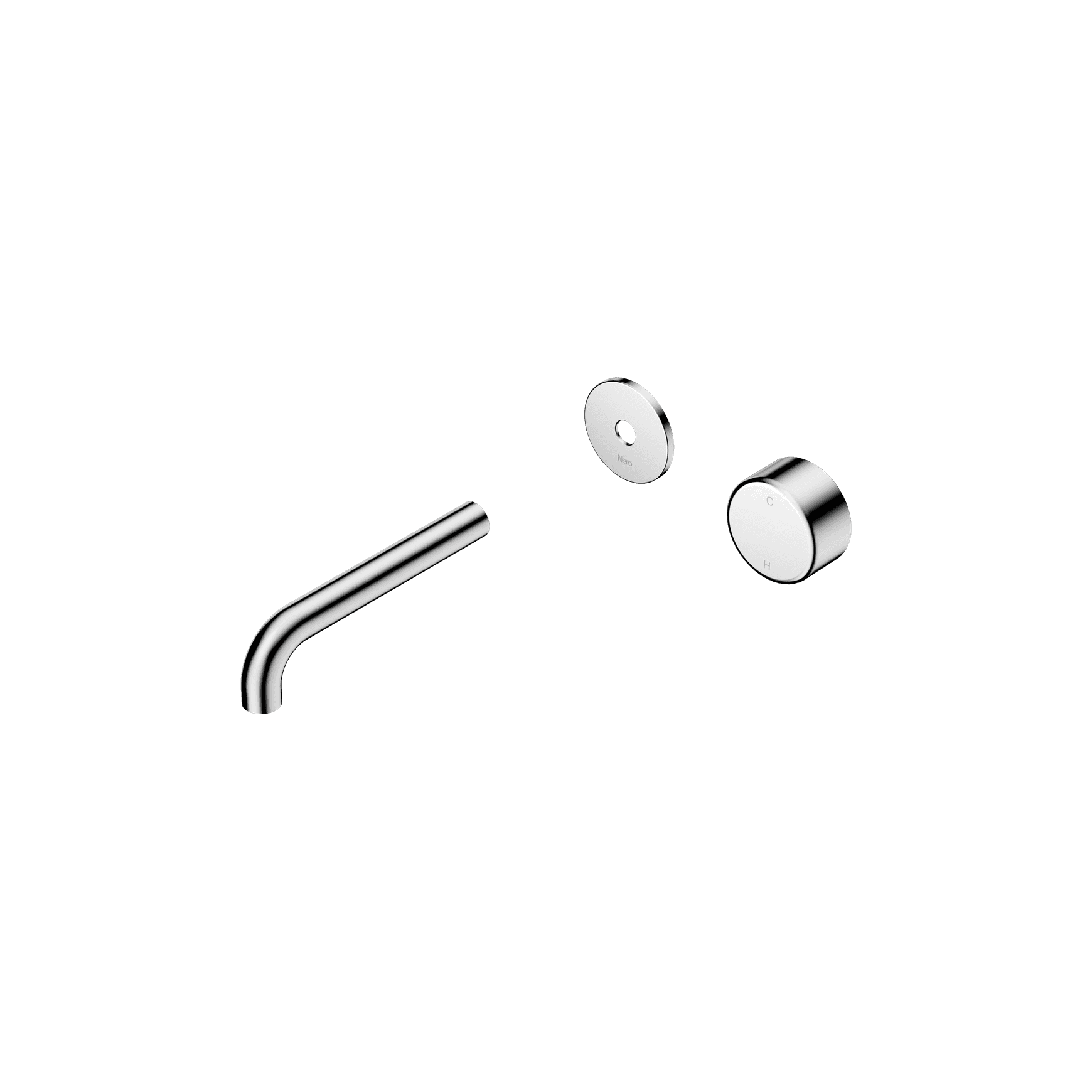 Serenity Wall Basin Mixer 160mm Spout Metal Handle Chrome
