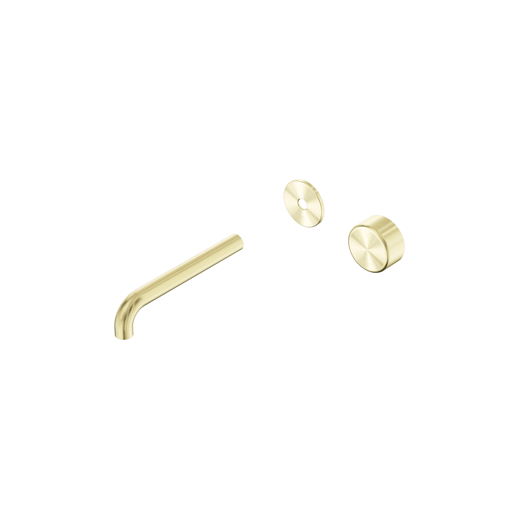 Serenity Wall Basin Mixer 185mm Spout Metal Handle Brushed Gold