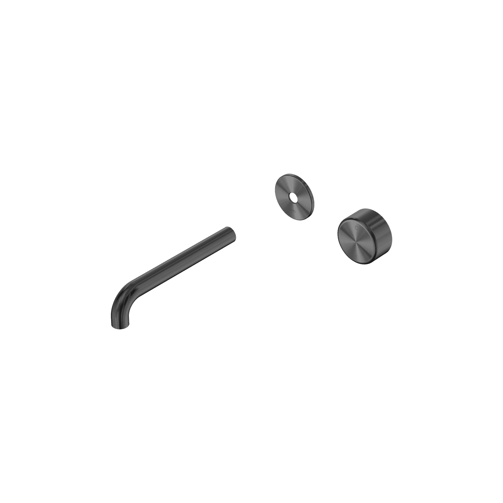 Serenity Wall Basin Mixer 185mm Spout Metal Handle Gun Metal