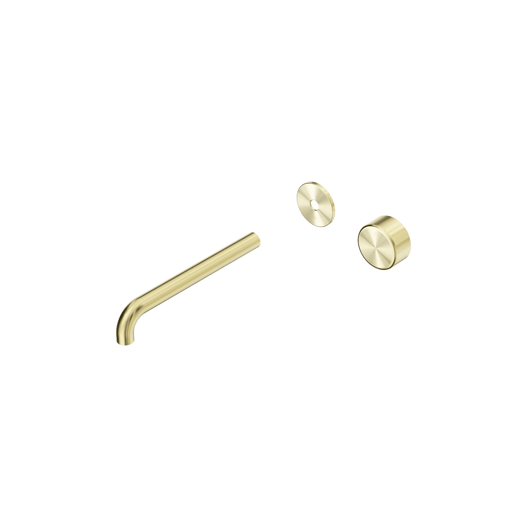 Serenity Wall Basin Mixer 220mm Spout Metal Handle Brushed Gold