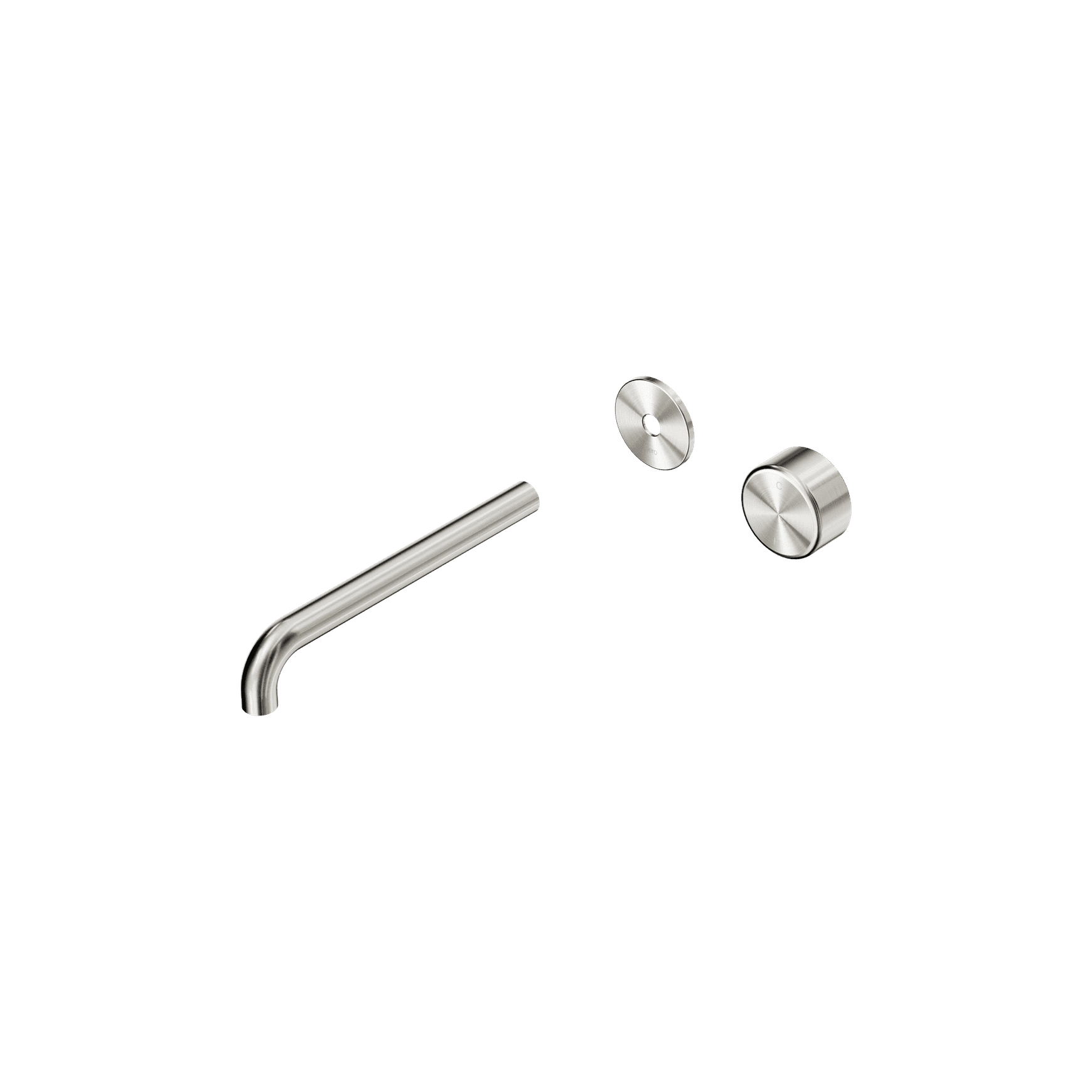 Serenity Wall Basin Mixer 220mm Spout Metal Handle Brushed Nickel