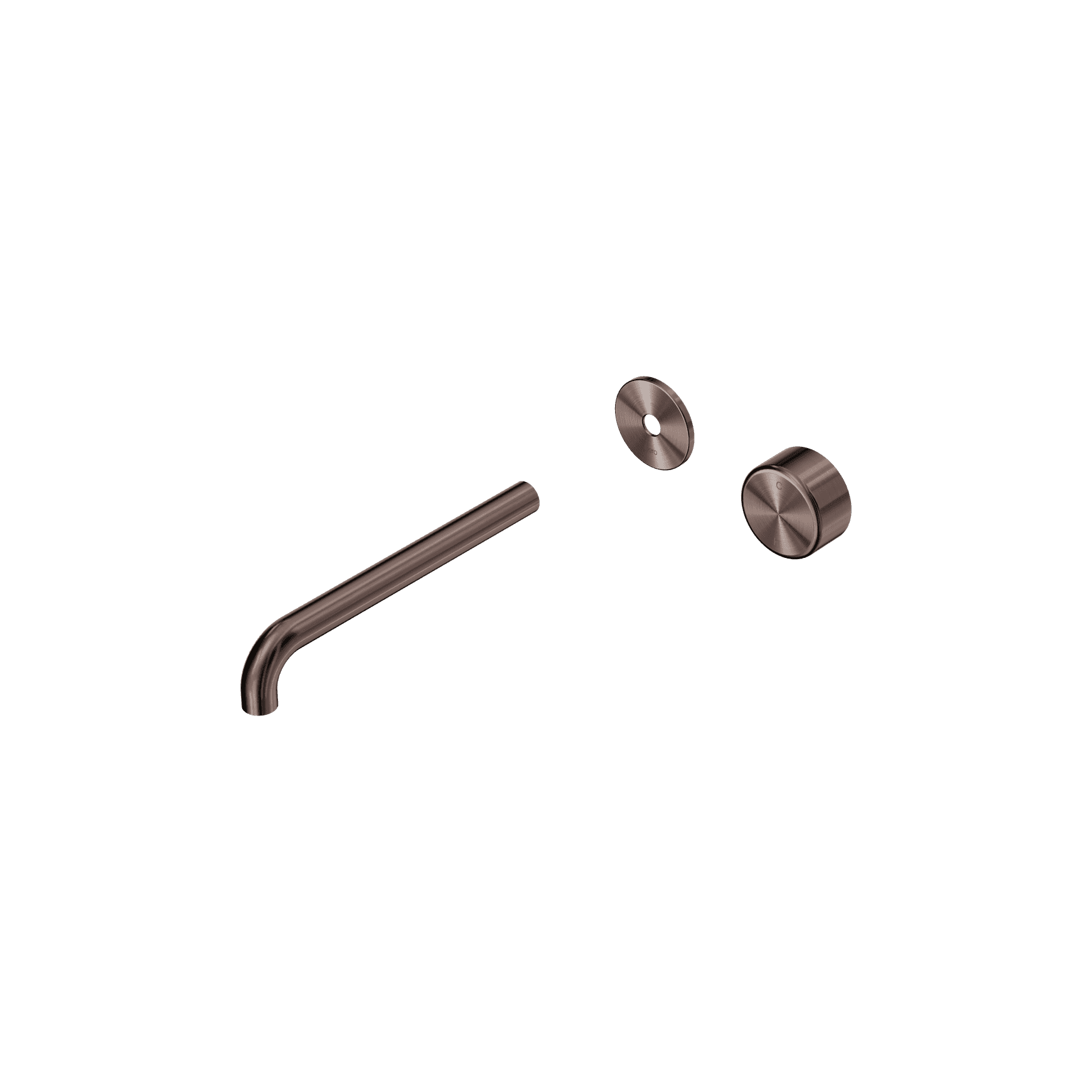 Serenity Wall Basin Mixer 220mm Spout Metal Handle Brushed Bronze