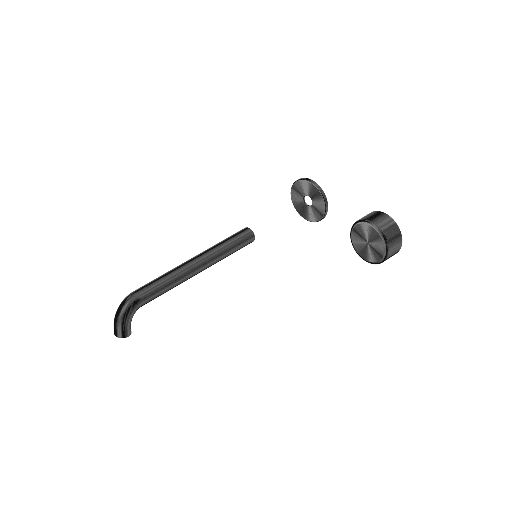 Serenity Wall Basin Mixer 220mm Spout Metal Handle Gun Metal