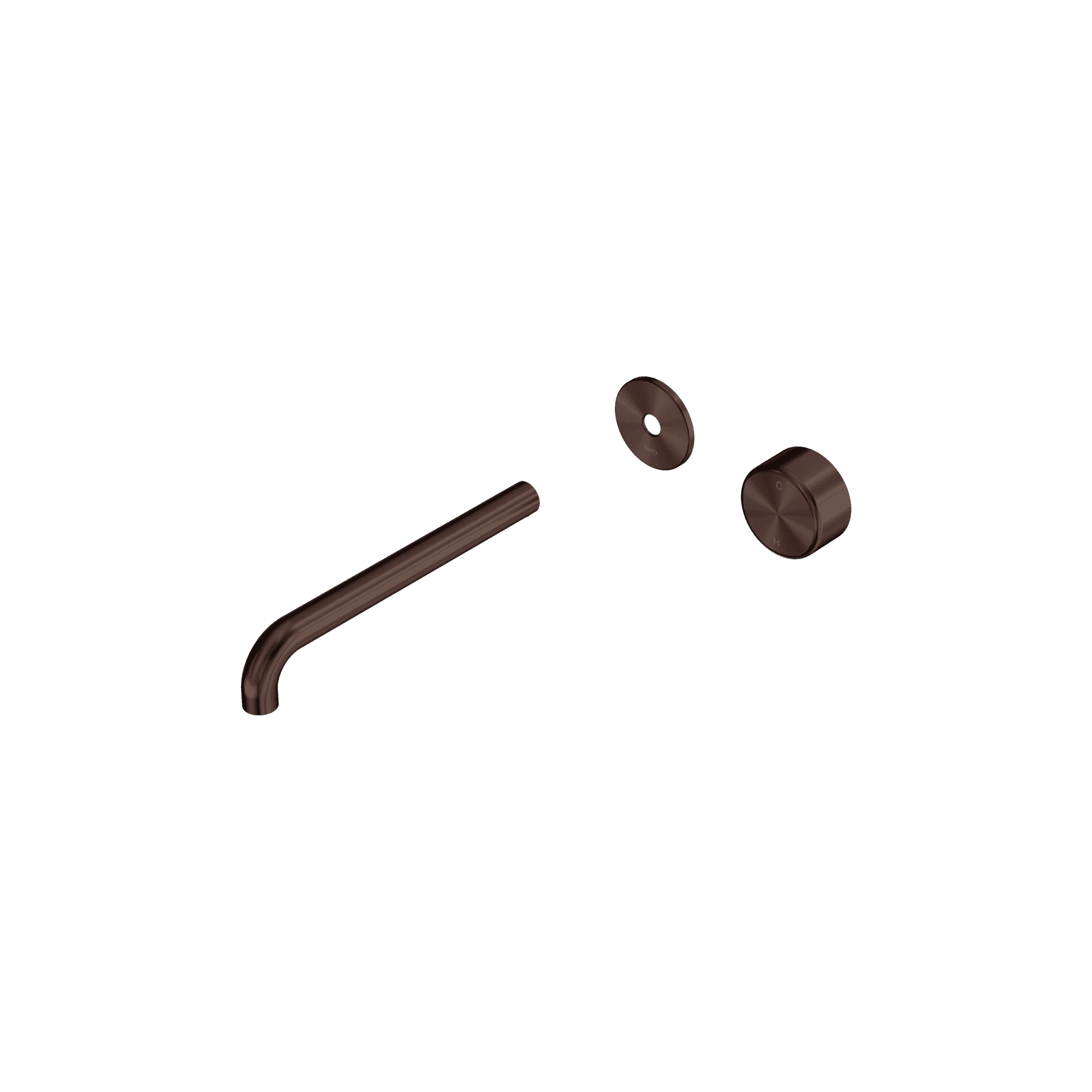 Serenity Progressive Wall Basin Mixer 220mm Spout With Metal Handle Trim Kit Only Rome Bronze
