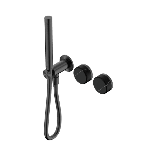 Serenity Shower System Marquina Black Handle And Slim Shower Gun Metal