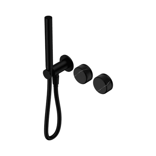 Serenity Shower System Marquina Black Handle And Slim Shower Matte Black