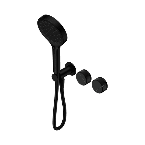 Serenity Shower System Marquina Black Handle And Serenity Hand Shower Matte Black