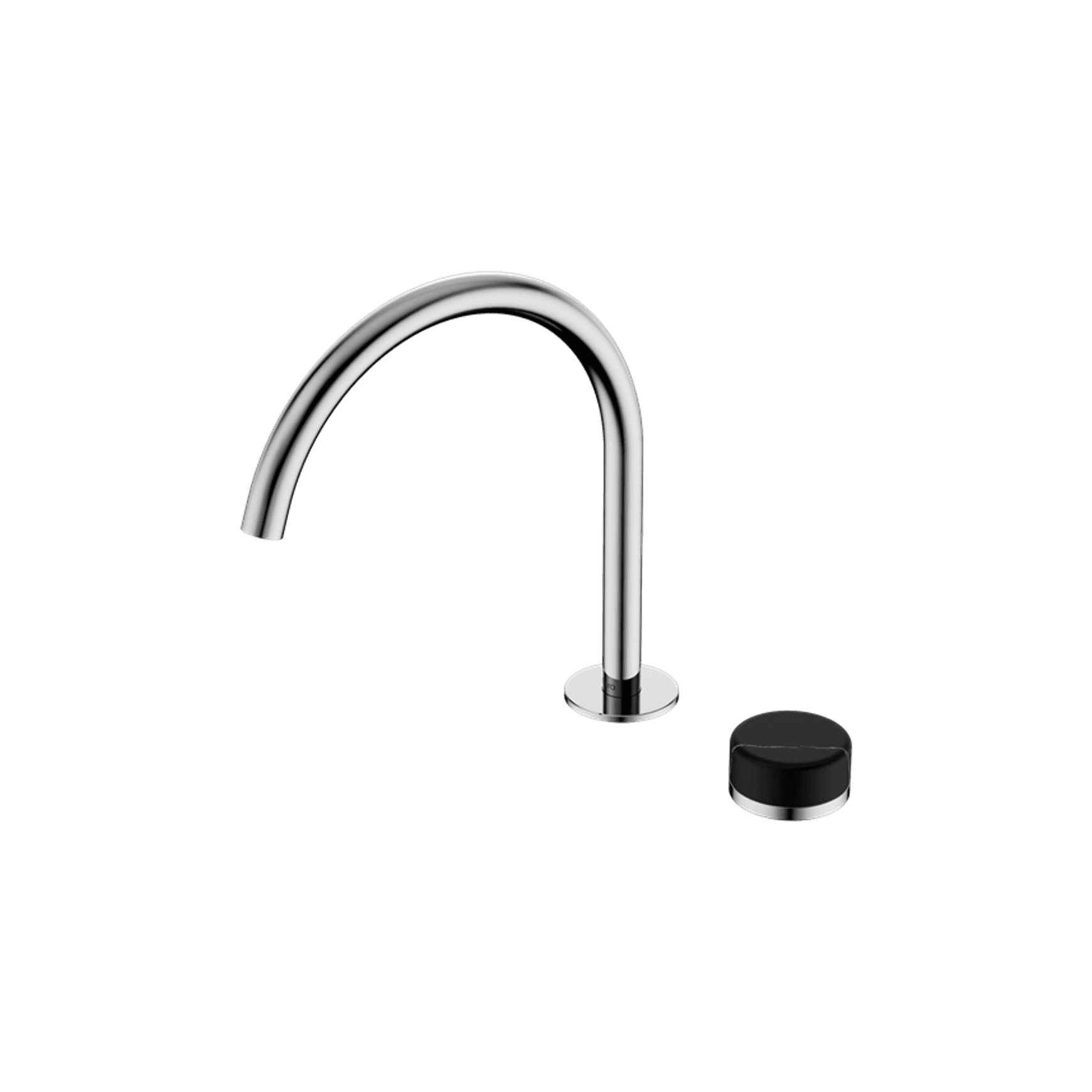 Serenity Bath/Kitchen Mixer Arc Spout Marquina Black Handle Chrome