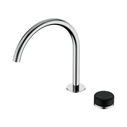 Serenity Bath/Kitchen Mixer Arc Spout Marquina Black Handle Chrome