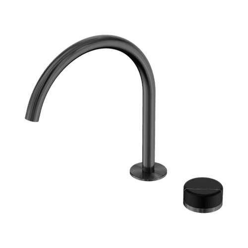 Serenity Bath/Kitchen Mixer Arc Spout Marquina Black Handle Gun Metal