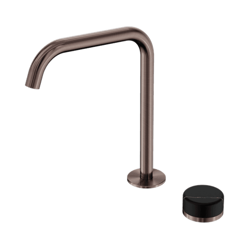 Serenity Bath/Kitchen Mixer Edge Spout Marquina Black Handle Brushed Bronze