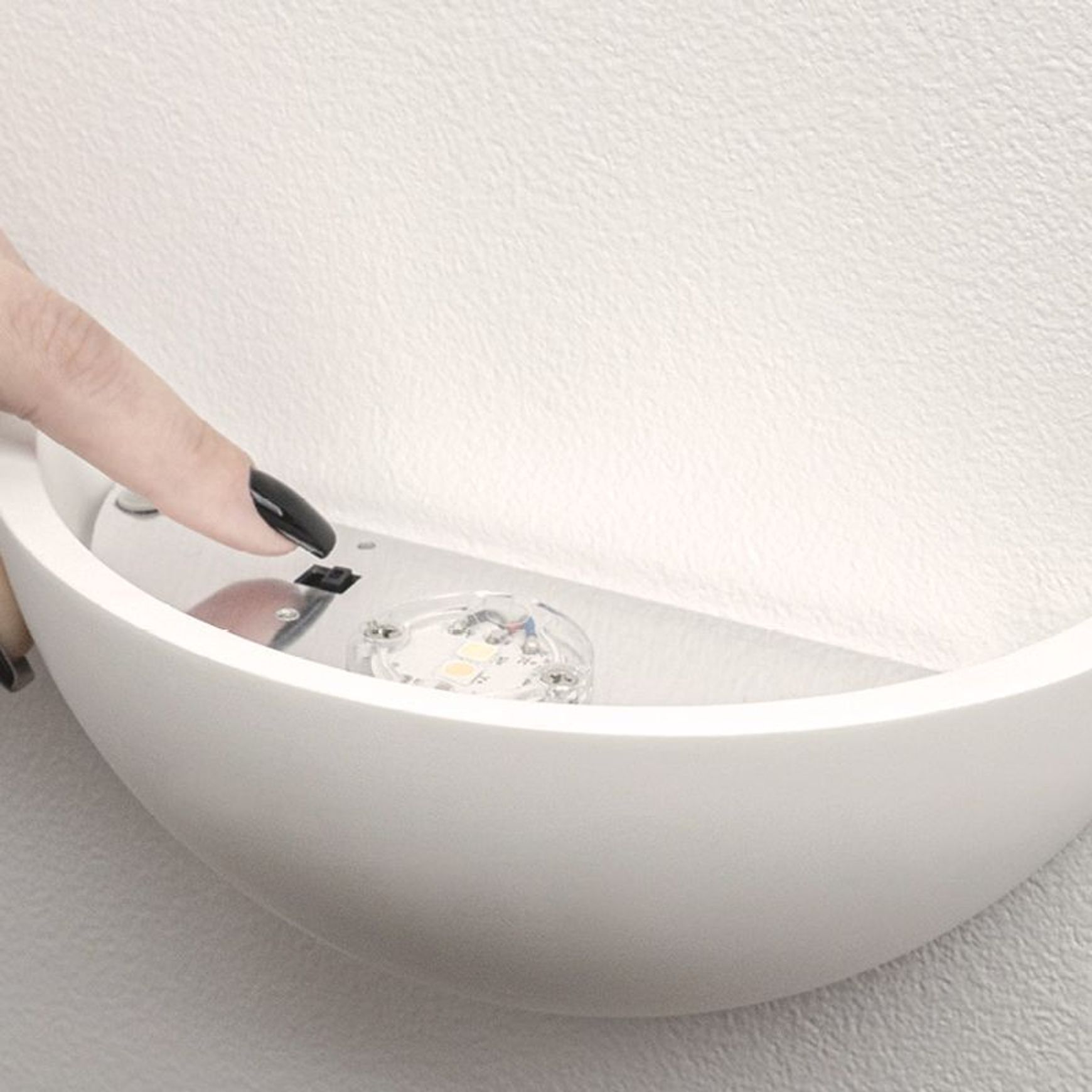 Olympia Half Dome Gypsum Wall Light