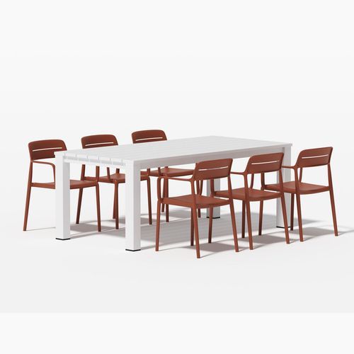 Ficus Table With Aha Chairs 7-Piece Outdoor Dining Set