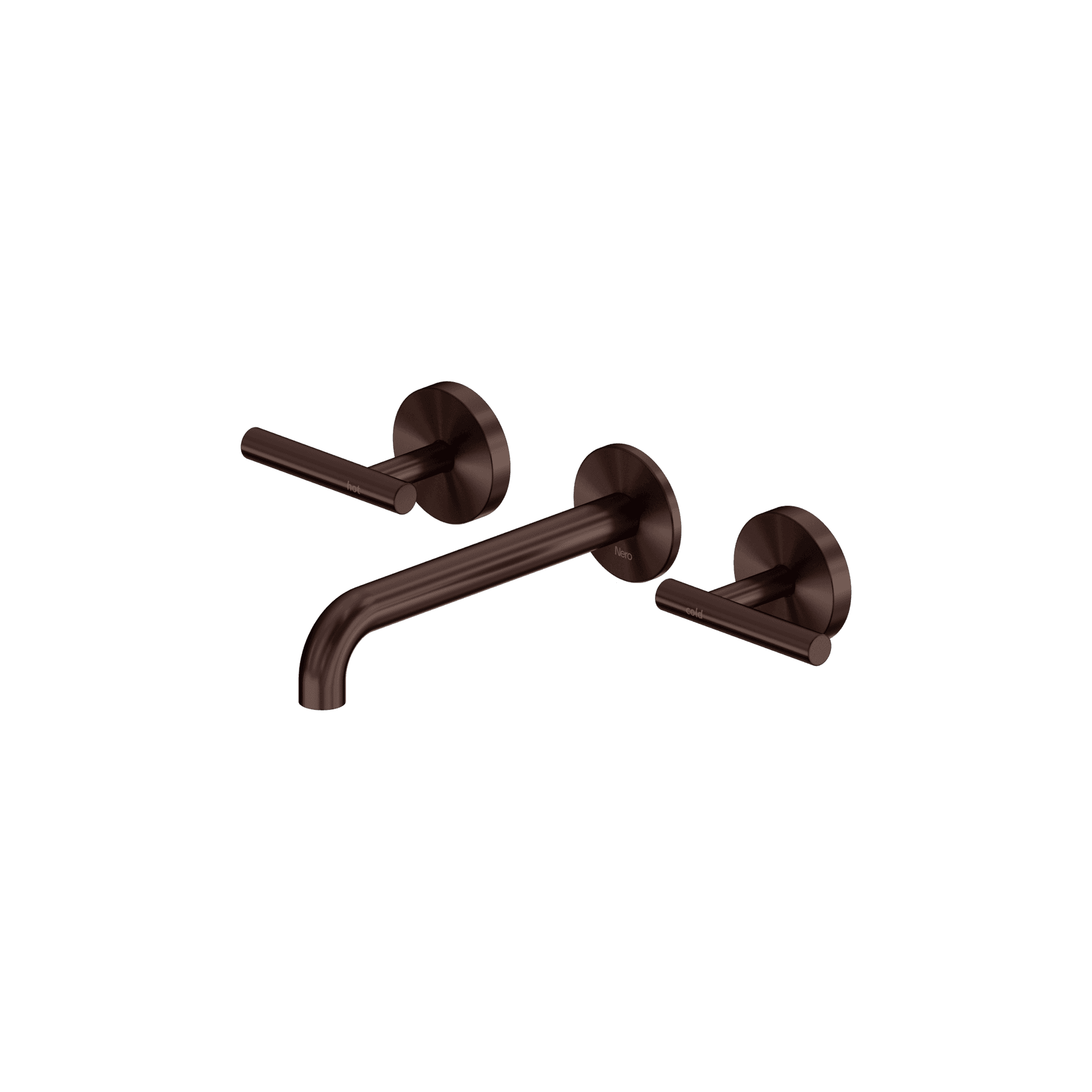 Mecca Lever Wall Basin/Bath Set 185mm Spout Rome Bronze