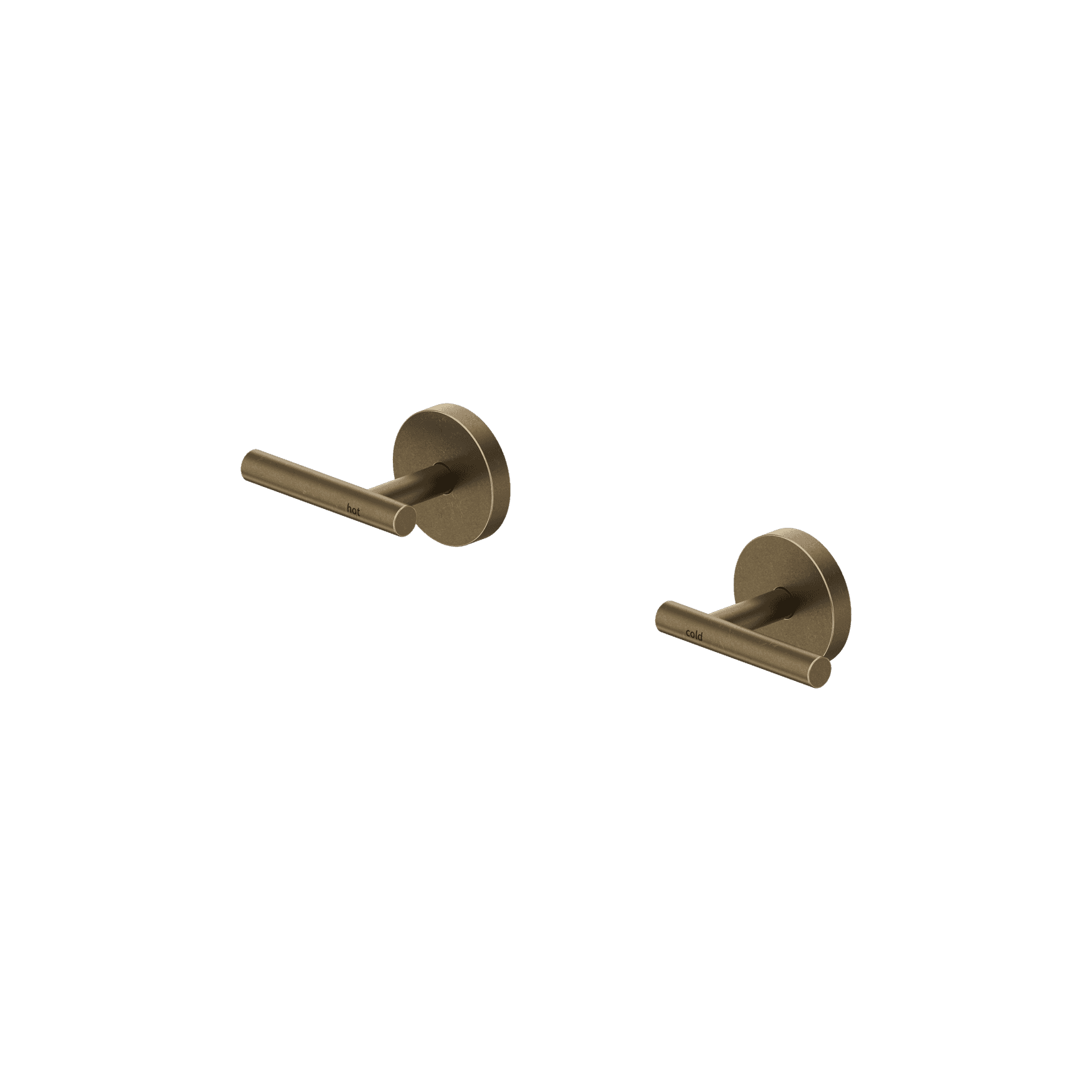 Mecca Lever Wall Top Assemblies Tumbled Antique Brass