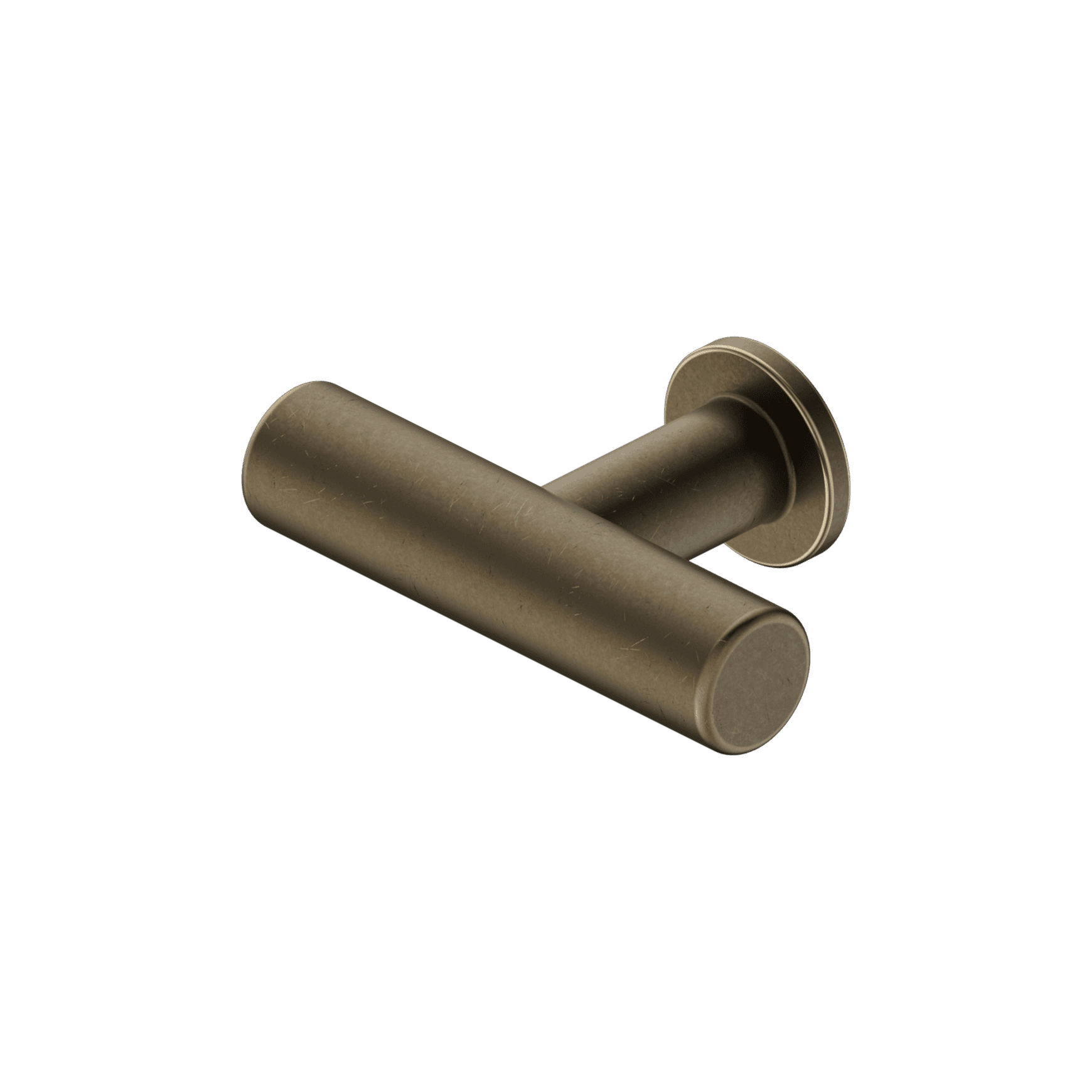 Mecca T-Pull Handle Tumbled Antique Brass