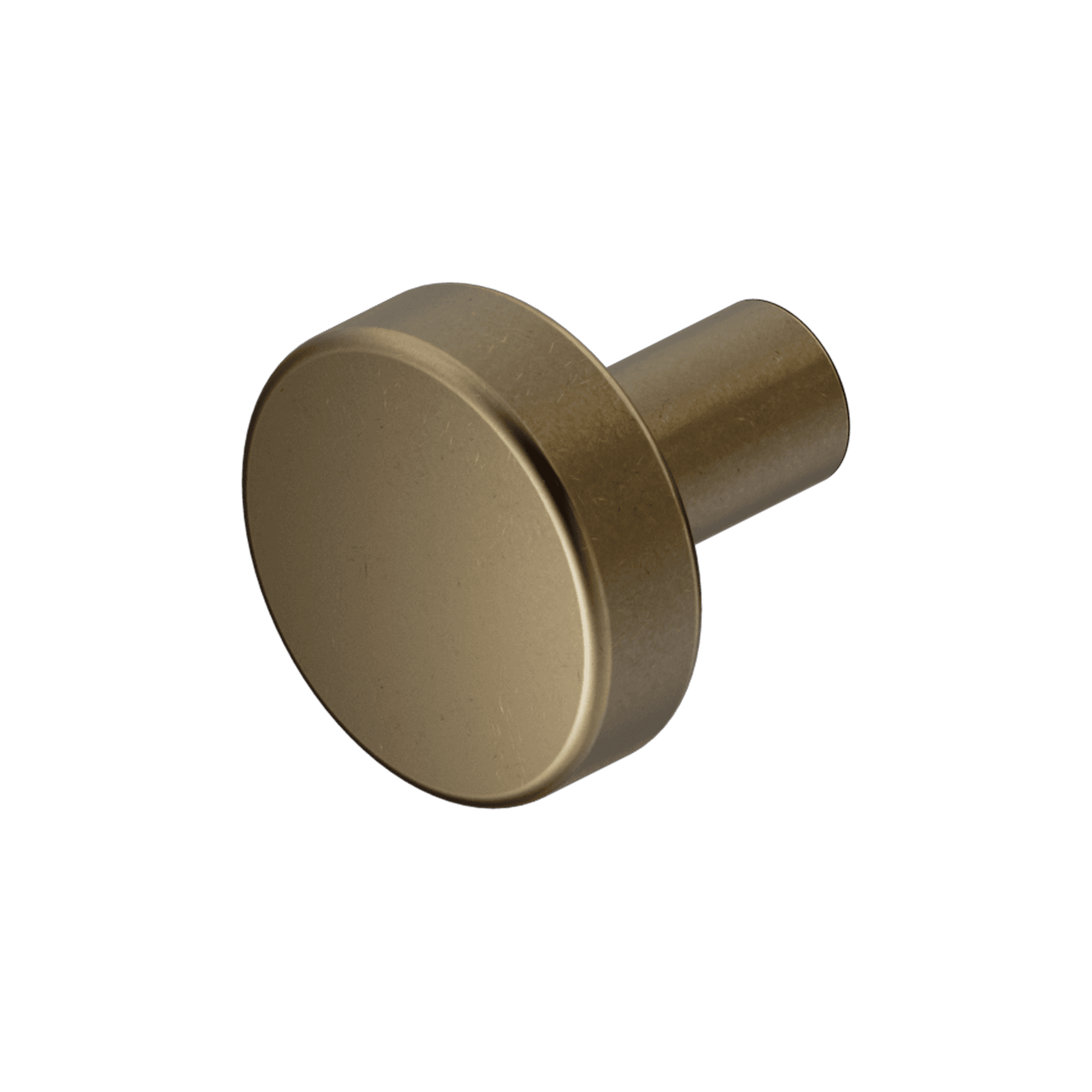 Mecca Cabinet Knob – Ø26 Tumbled Antique Brass