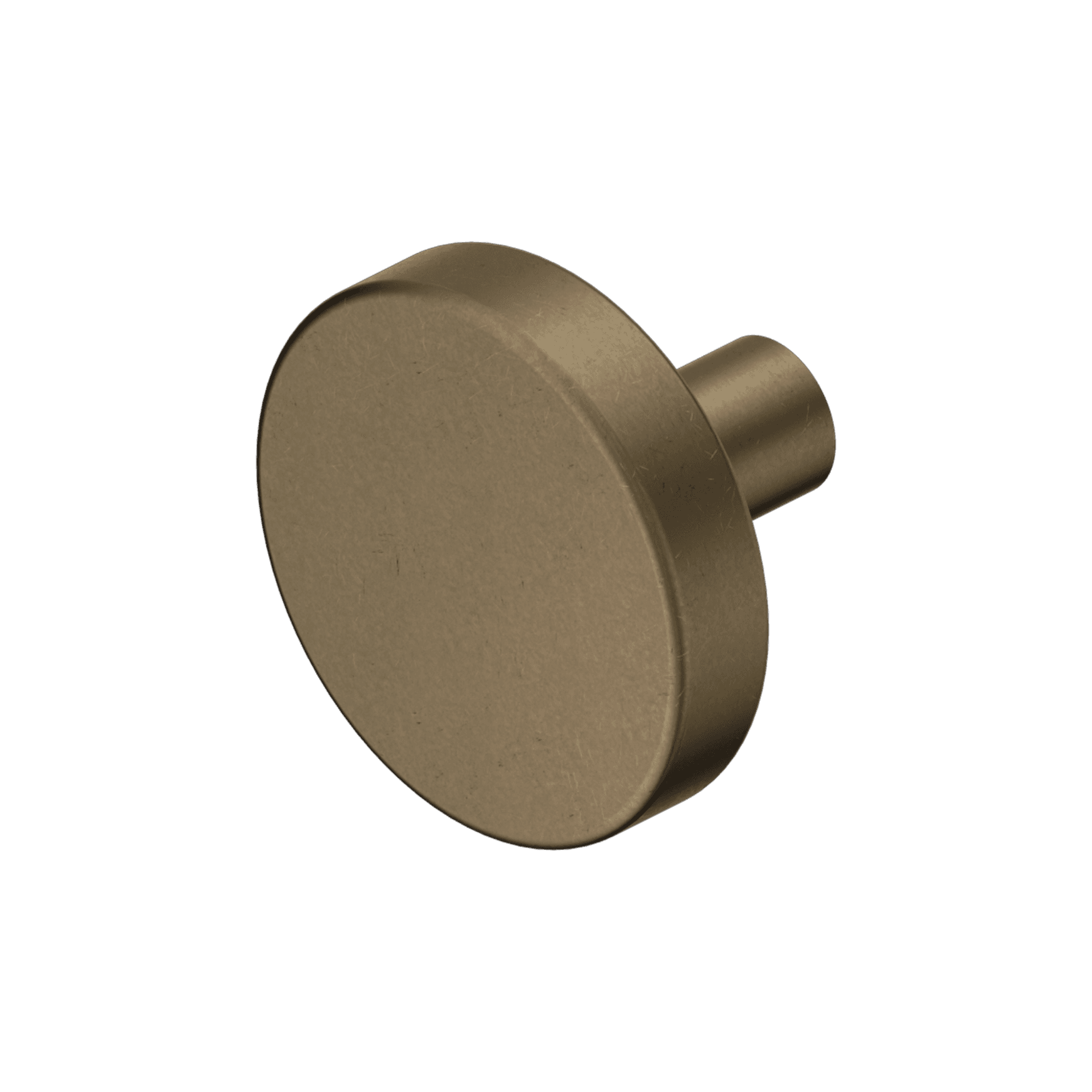 Mecca Cabinet Knob – Ø36 Tumbled Antique Brass