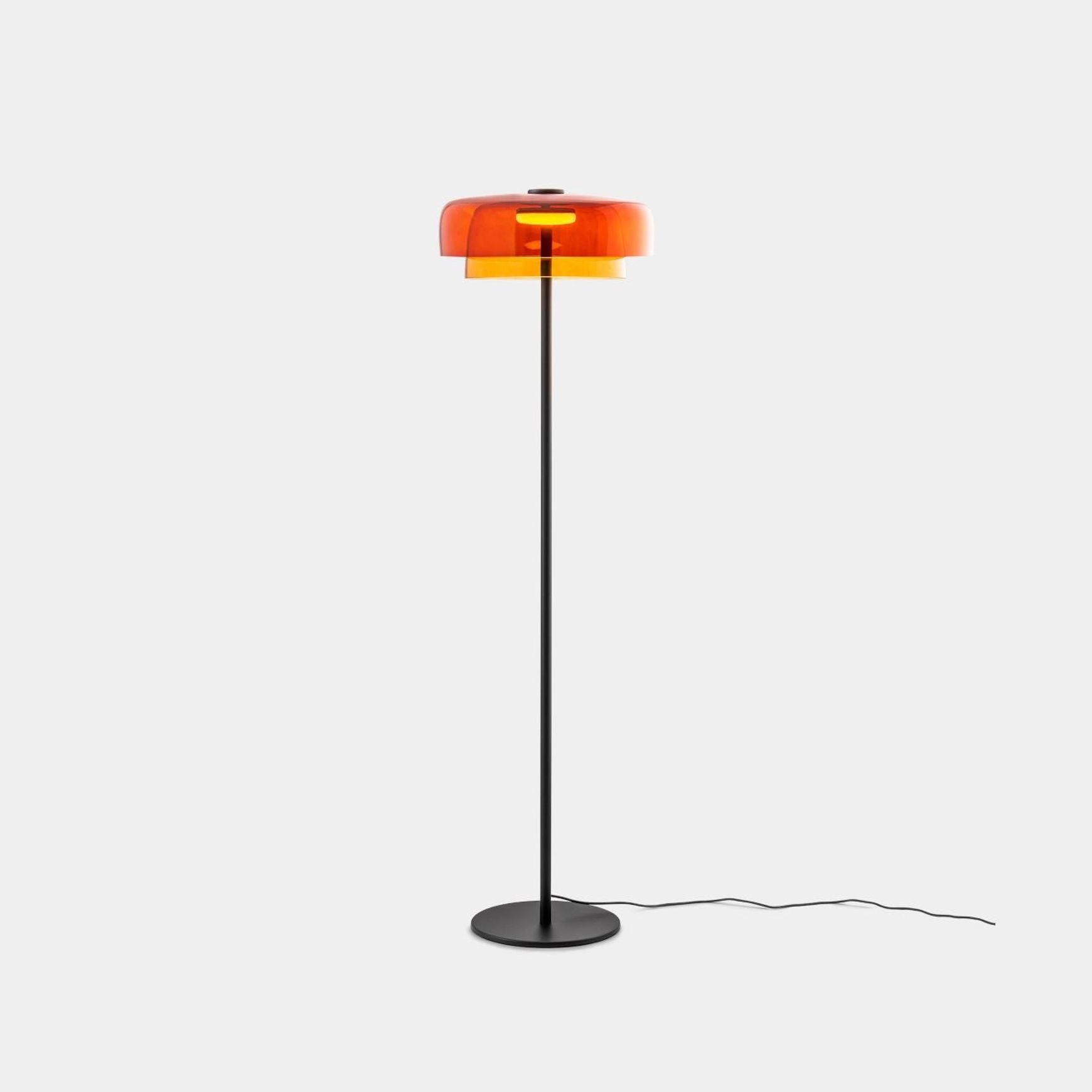 Lark 2 Shade Floor Lamp - 42 cm in Amber