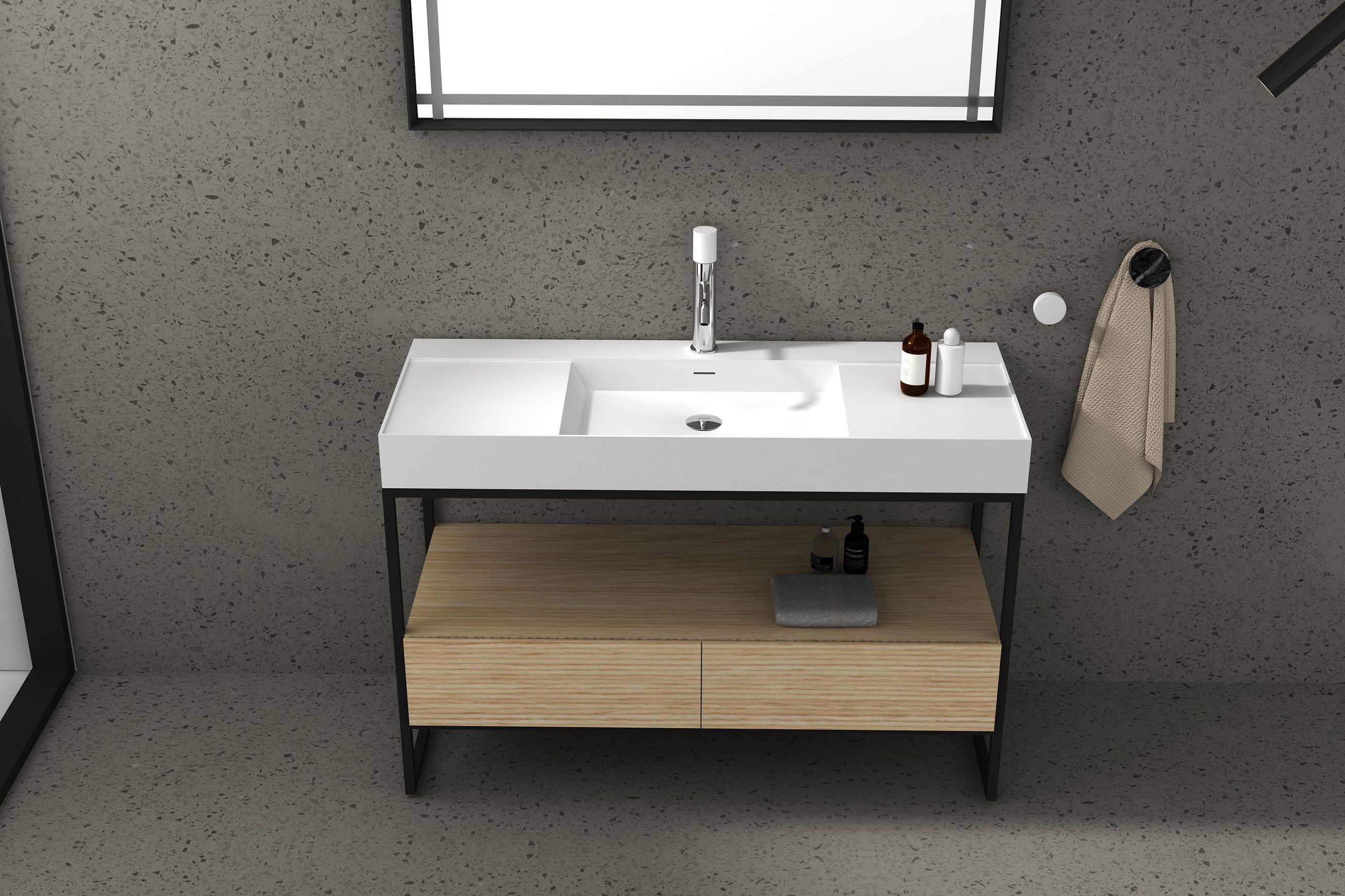 G2760 1200mm Solid Surface & MDF Vanity