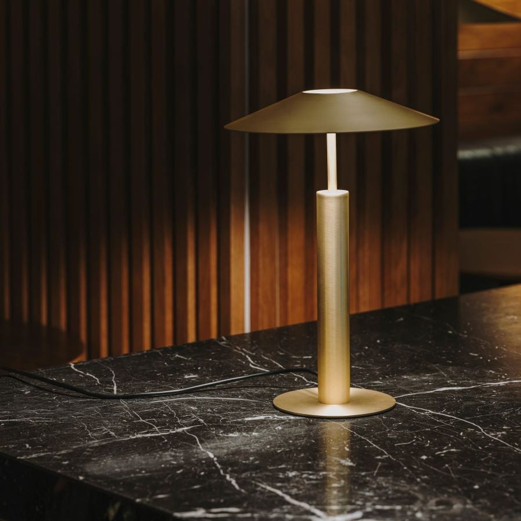 Henri LED Table Lamp in Matte Gold