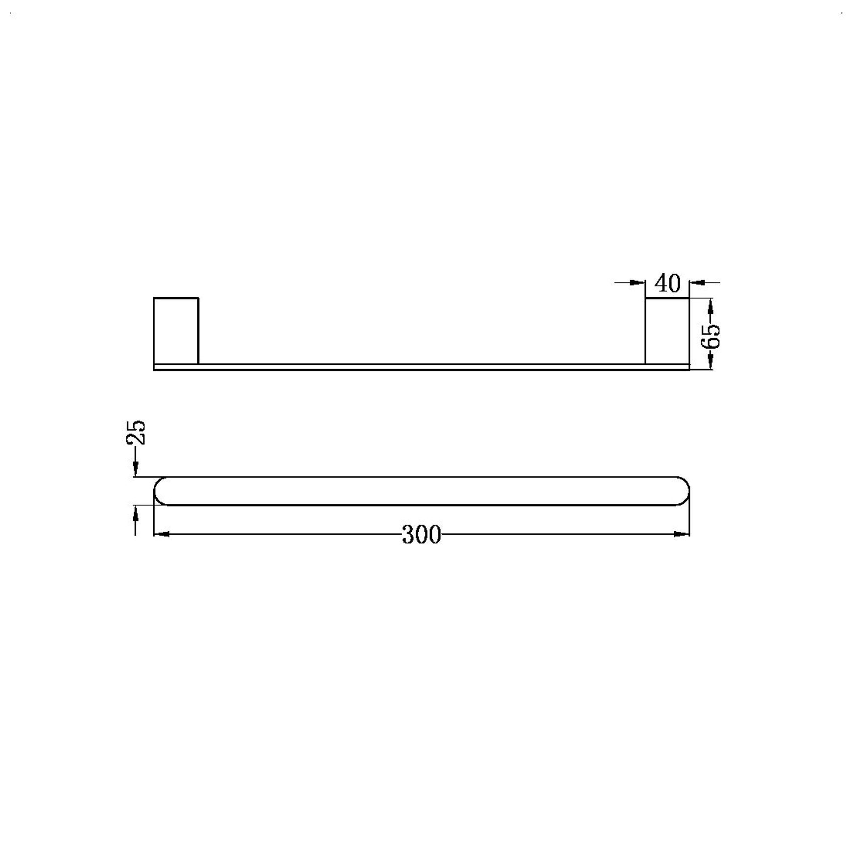 Bianca Hand Towel Rail | Matte Black
