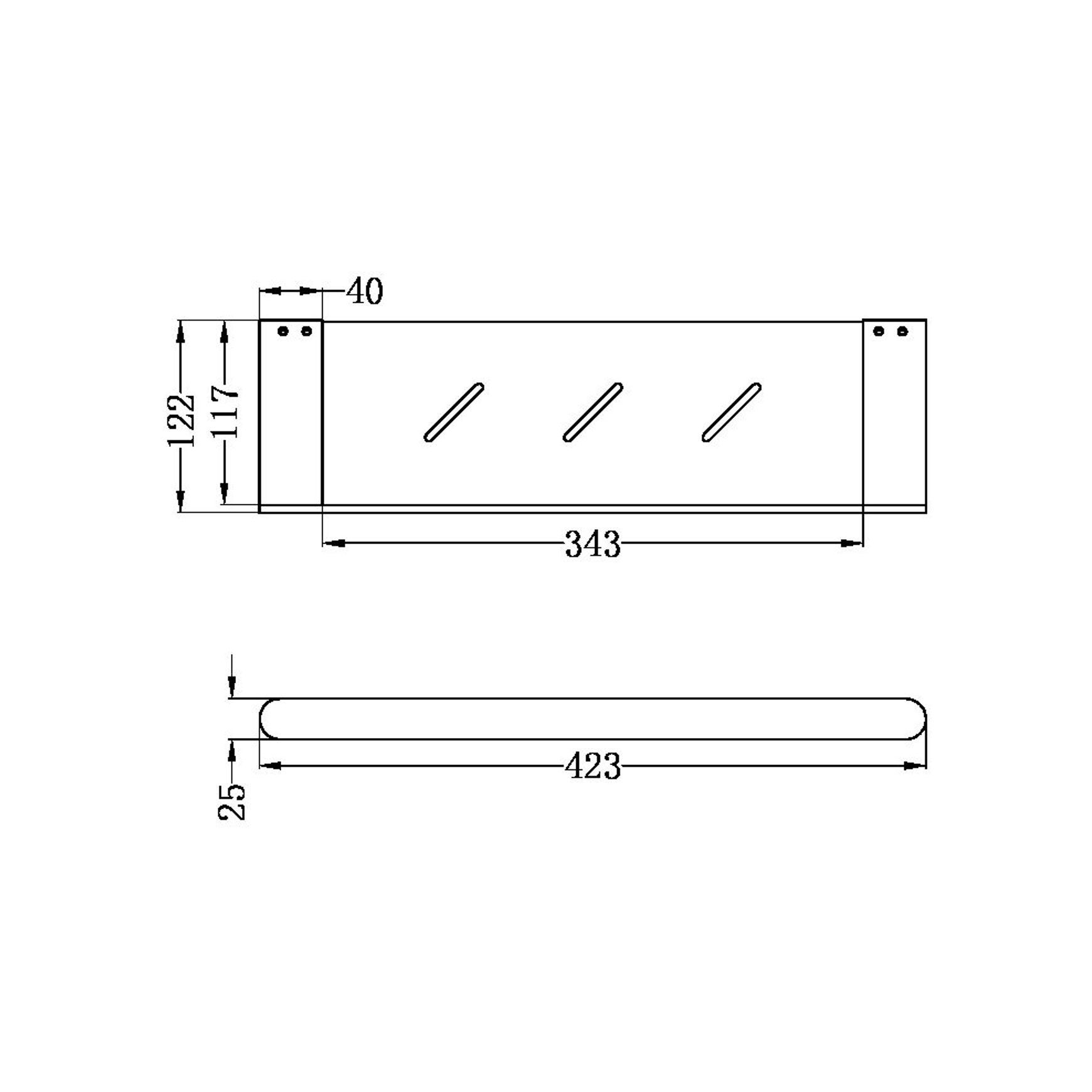 Bianca Metal Shower Shelf | Chrome