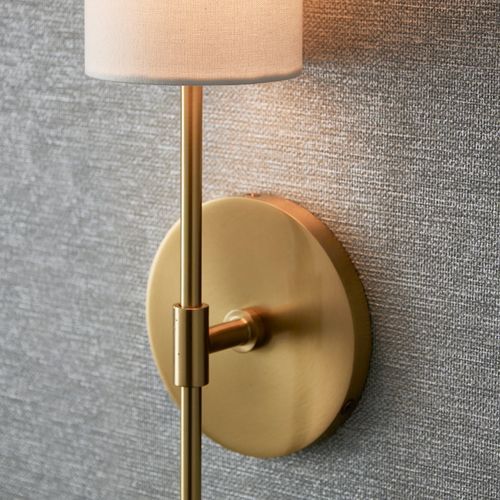Haven 1 Light Wall Light in Aged Brass