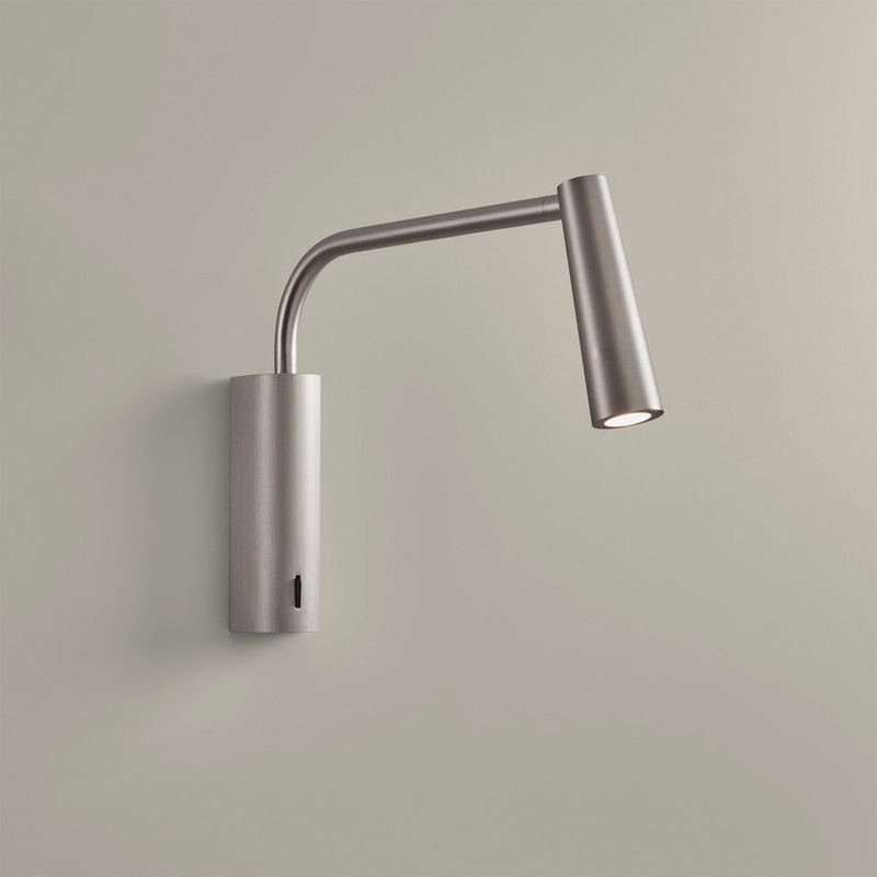 Turin LED Reading Wall Light in Satin Nickel