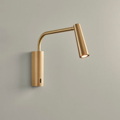Turin LED Reading Wall Light in Matte Gold