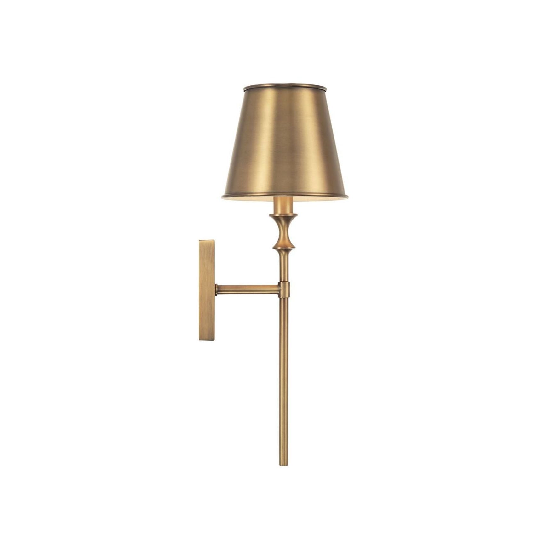 Barwon 1 Light Wall Light in Aged Brass