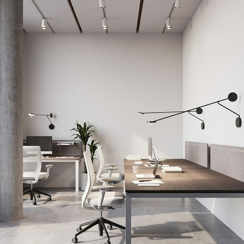 Rolla LED Adjustable Wall Light in Black