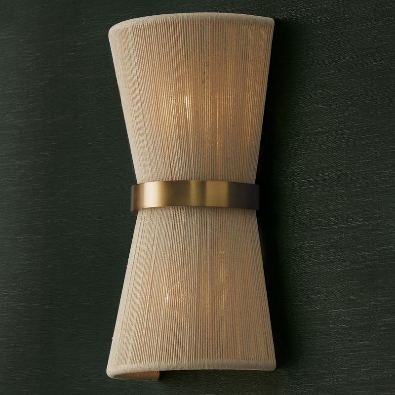 Fisher 2 Light Wall Light in Bleached Rope