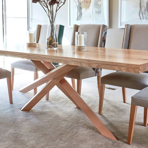 Criss-Cross Base Dining Table