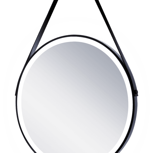LED Decorative Round Strap Mirror with Demister