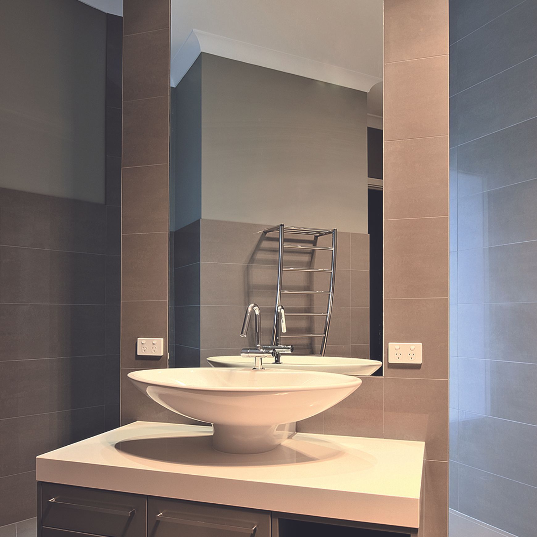 Polish Edge Mirror with Hidden Fittings