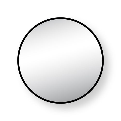 Nero Round Mirror with Hidden Fittings